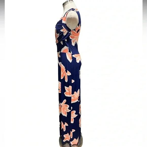 Leota Floral Perfect Wrap Maxi Dress Size M - Picture 3 of 6